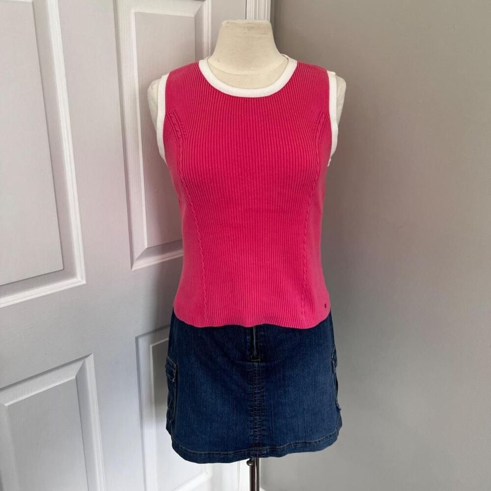 PINK TOMMY HILFIGER‎ RIBBED SWEATER TANK TOP